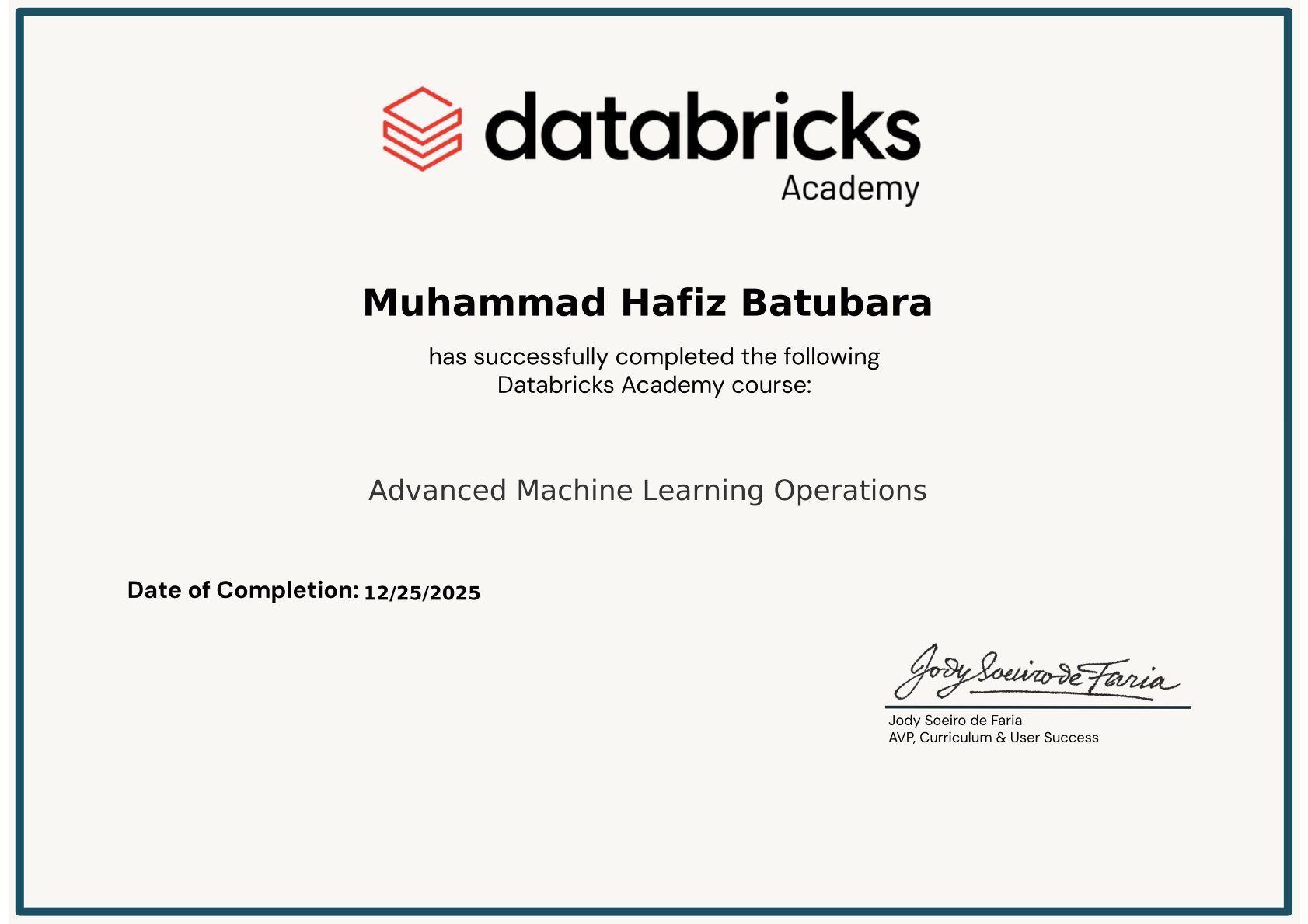Advanced Machine Learning Operations